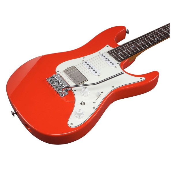 Ibanez AZ2204NW Prestige, Vermillion Red controls 
