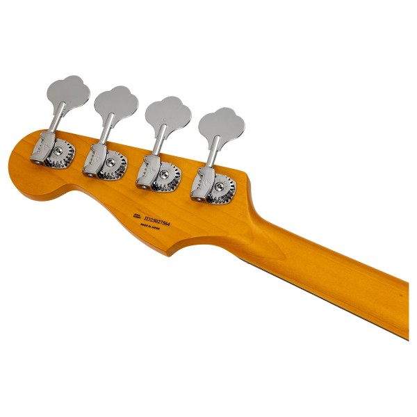 Fender Made in Japan Limited Active Modern Jazz Bass RW, Feather Gray - back of headstock