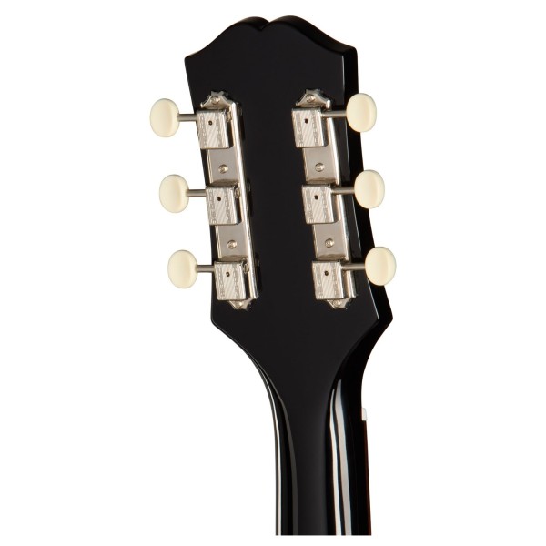 Epiphone Blues King Studio Left Handed, Ebony - back of headstock