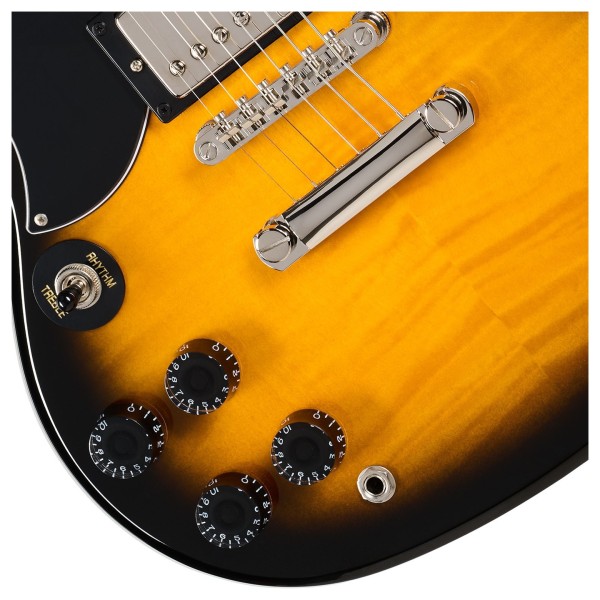 Epiphone SG Tribute Plus Left Handed, Vintage Sunburst - controls
