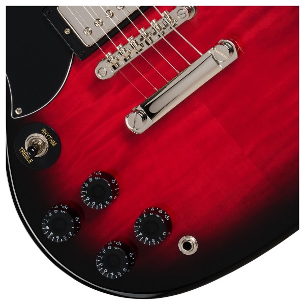 Epiphone SG Tribute Plus Left Handed, Cherry Burst - controls
