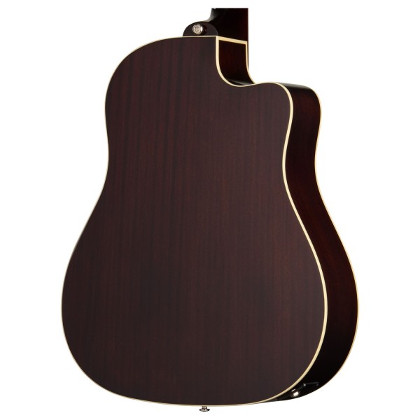 Epiphone J-45 Studio EC Left Handed, Natural - back of body