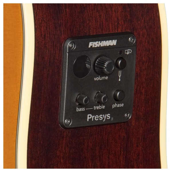 Epiphone J-45 Studio EC Left Handed, Natural - preamp controls