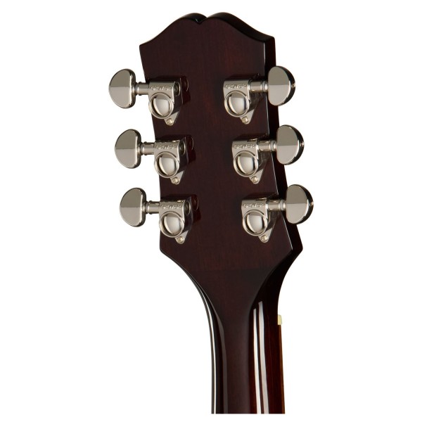 Epiphone J-45 Studio EC Left Handed, Natural - back of headstock