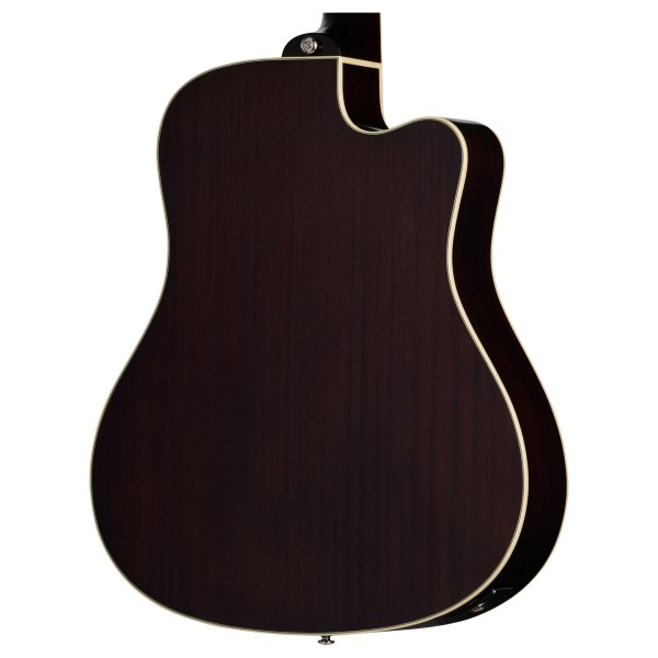 Epiphone Hummingbird Studio EC Left Handed, Natural - back of body