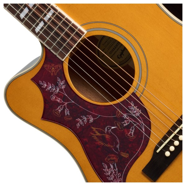 Epiphone Hummingbird Studio EC Left Handed, Natural - soundhole