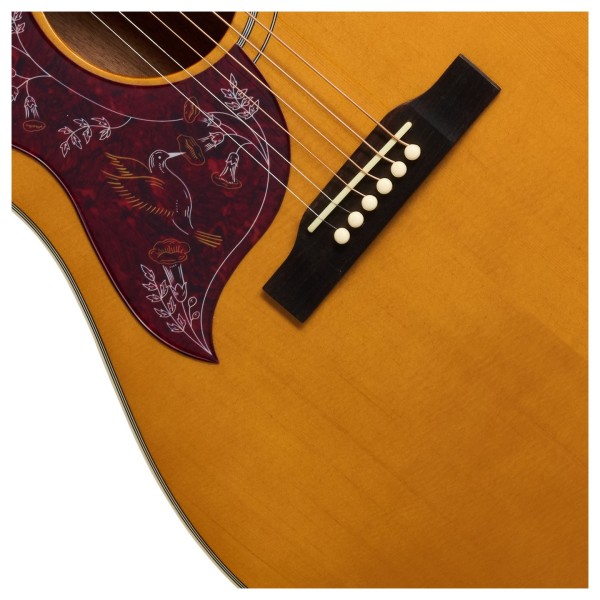 Epiphone Hummingbird Studio EC Left Handed, Natural - bridge