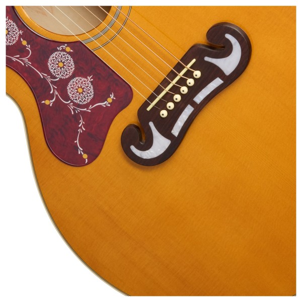 Epiphone J-200 Studio EC Left Handed, Natural - bridge