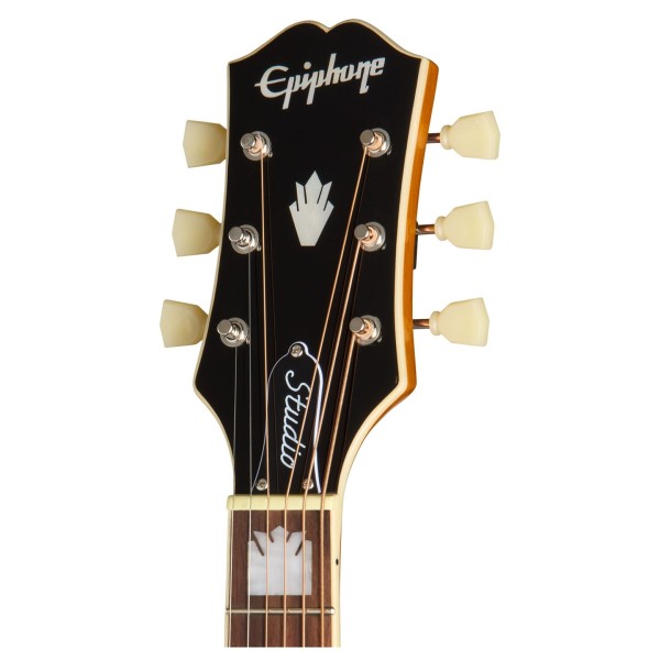 Epiphone J-200 Studio EC Left Handed, Natural - headstock