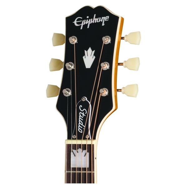 Epiphone J-200 Studio Left Handed, Natural - headstock