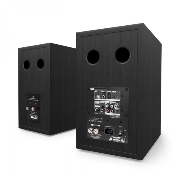 Triangle Borea BR03 Connect Active Speakers (Pair), Black Ash - rear 