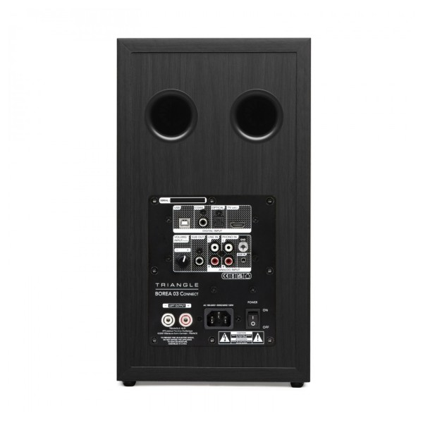 Triangle Borea BR03 Connect Active Speakers (Pair), Black Ash rear sgl