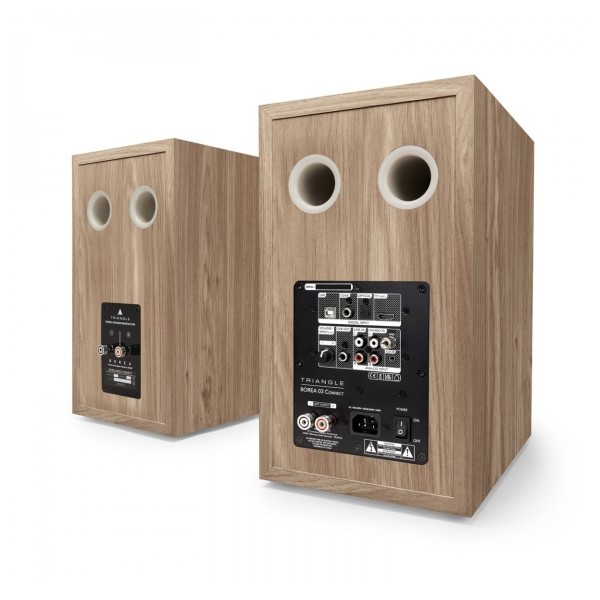 Triangle Borea BR03 Connect Active Speakers (Pair), Light Oak - rear 