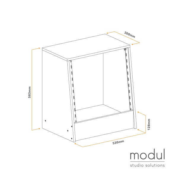 modul Studio Rack Cabinet, Light Oak