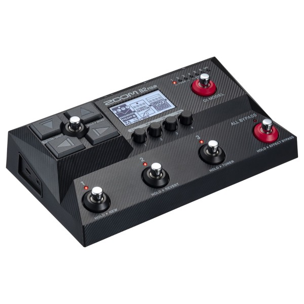 Zoom B2 Four Multi-Effects Processor and Amp Emulator - Angled 2