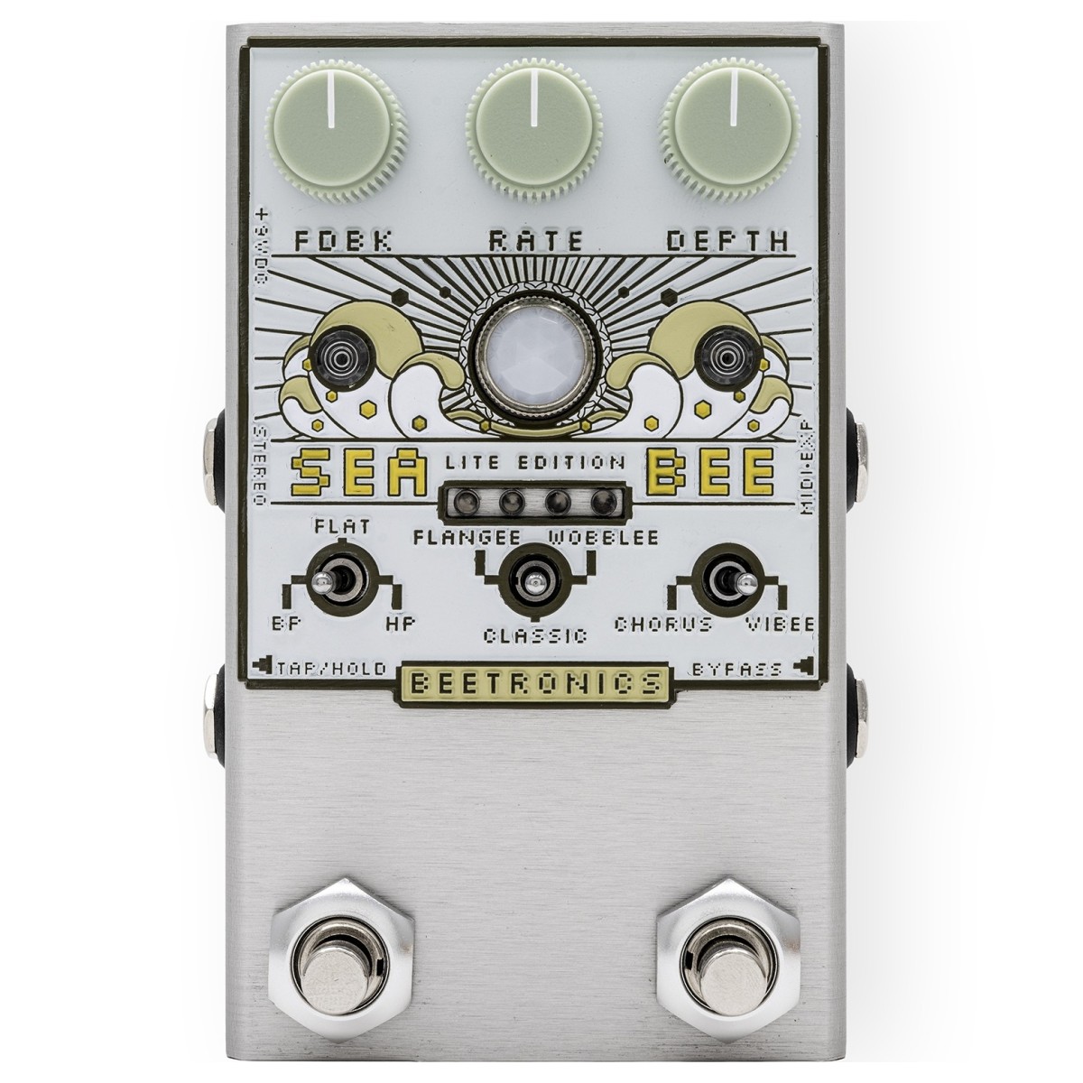 Click to view product details and reviews for Beetronics Seabee Lite Multi Chorus Pedal Cream.