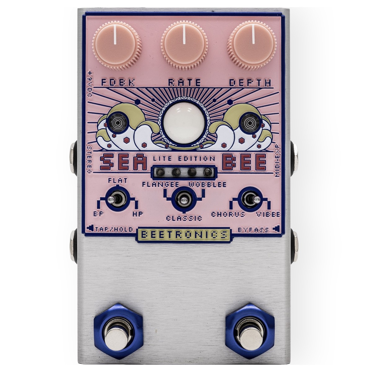 Click to view product details and reviews for Beetronics Seabee Lite Multi Chorus Pedal Pink.