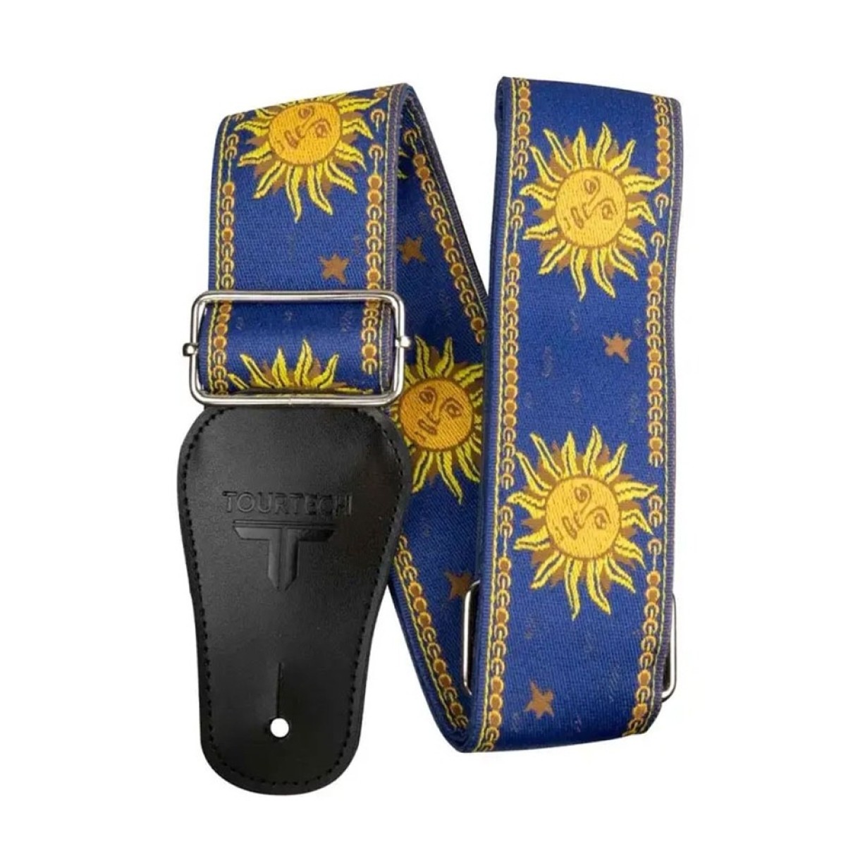 Click to view product details and reviews for Tourtech Guitar Strap Sun Blue Jacquard.