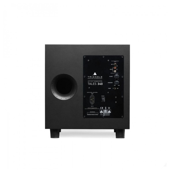 Triangle Tales 340 Subwoofer, Matte Black - rear 