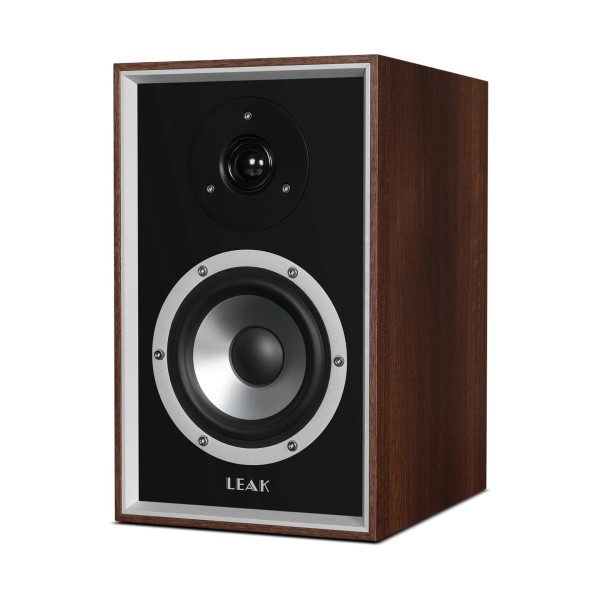 LEAK Sandwich 100 Bookshelf Speakers, Walnut - left 