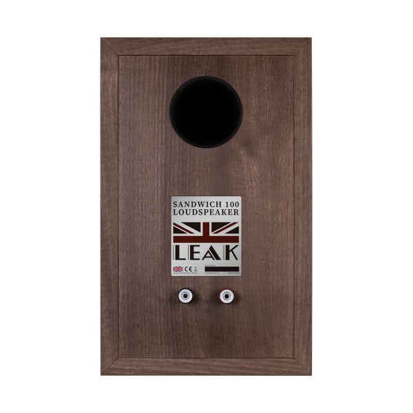 LEAK Sandwich 100 Bookshelf Speakers, Walnut rear 
