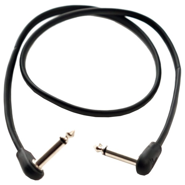 Tourtech TTPC-2-FBK-RR Flat Patch Cable 60cm Black Right Angle To Right Angle