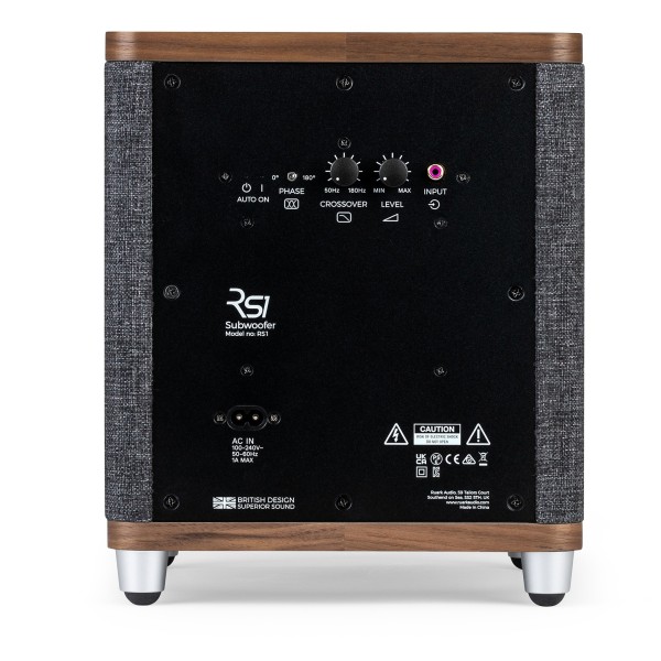 Ruark Audio RS1 Subwoofer, Walnut - rear 