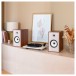 Triangle Borea BR02 Connect Active Speakers with Lunar 1 Manual Turntable, Oak - lifestlye 