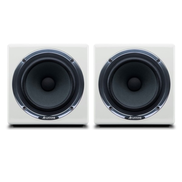 Avantone Mixcube Active Studio Monitor, White (Pair) - Bundle