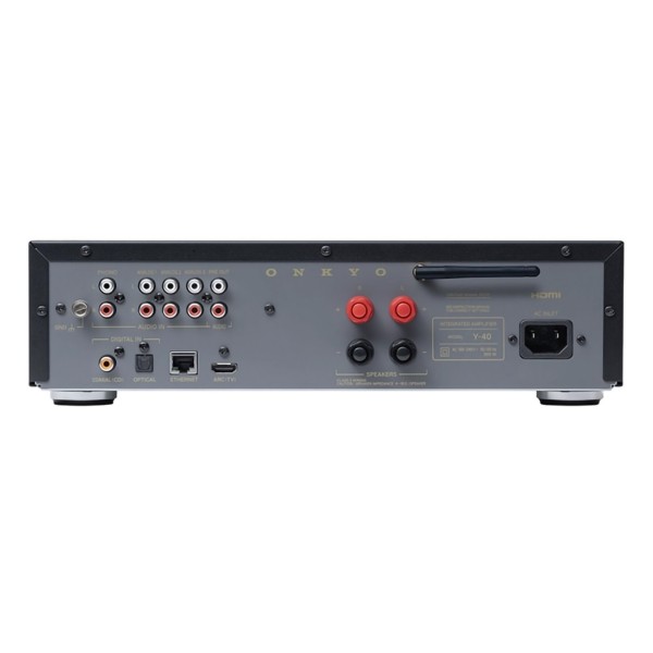Onkyo Muse Y-40 Network Integrated Amplifier, Black rear 