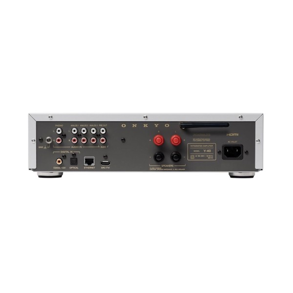 Onkyo Muse Y-40 Network Integrated Amplifier, Silver rear 
