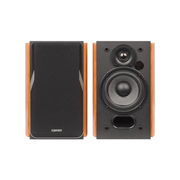 Edifier R1380DB Active 2.0 Professional Bluetooth Bookshelf Speaker Set, Brown - front 
