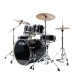 Tama Imperialstar 22'' 6pc Drum Kit w/Meinl Cymbals, Hairline Black-side 