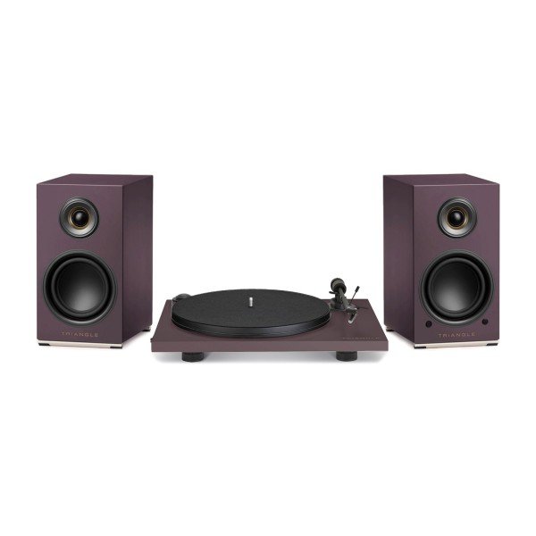 Triangle AIO Twin Active Speakers with Triangle Turntable, Purple - main 