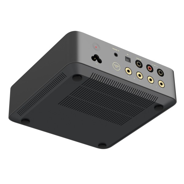 WiiM Vibelink Amplifier, Space Grey - rear under angle 