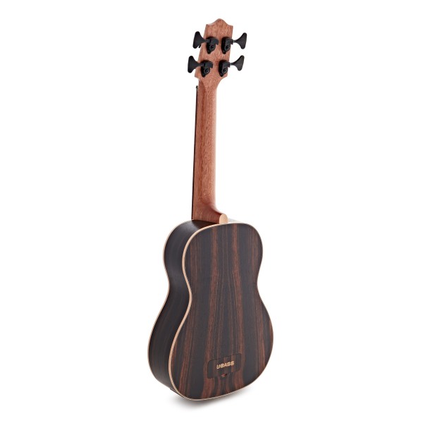 Kala Fretless U-Bass Electro-Acoustic Ukulele, Striped Ebony