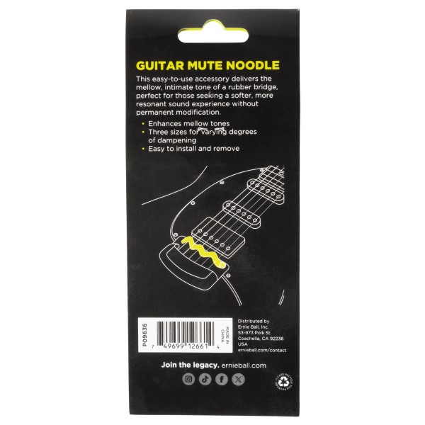 Ernie Ball Mute Noodle For Guitar - back