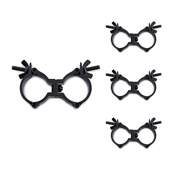 Double Half Coupler Clamp 48-51mm, Pack of 4, by Gear4music