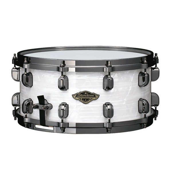 Tama Starclassic LTD Edition Walnut/Birch 14" x 6.5" Snare Drum, White Pearl & Black Nickel Hardware