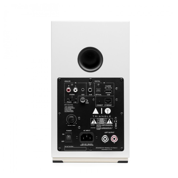 Triangle AIO Twin Active Speakers (Pair), Frost White - rear 