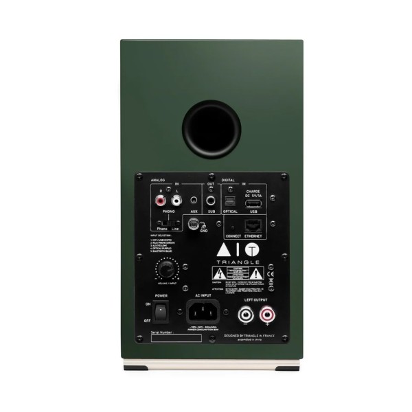 Triangle AIO Twin Active Speakers (Pair), Green - rear 