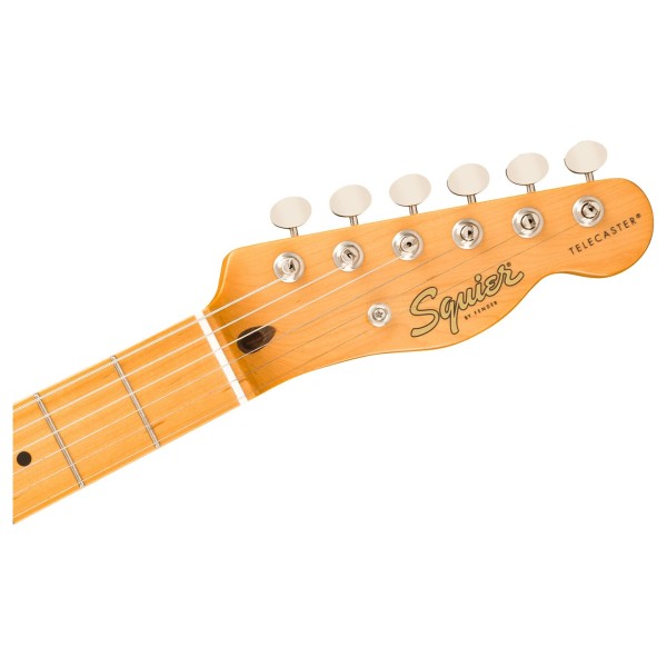 Squier FSR Classic Vibe '50s Telecaster MN, Black Pickguard, Black - headstock