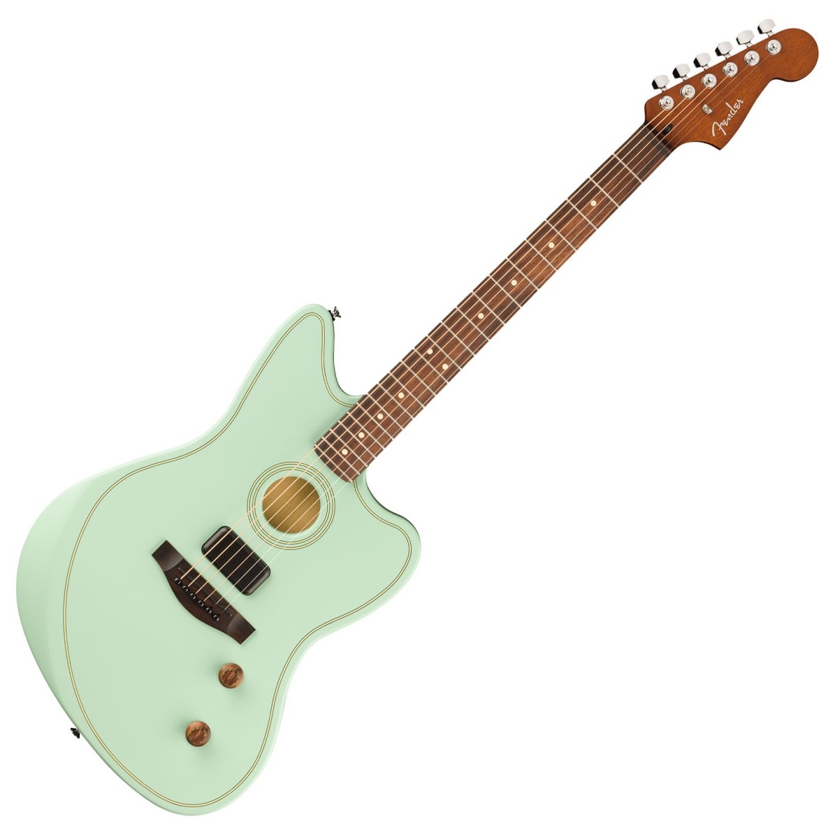 Click to view product details and reviews for Fender Limited Edition Acoustasonic Standard Jazzmaster Surf Green.