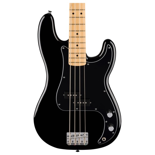 Fender Standard Precision Bass MN, Black Pickguard, Black - body