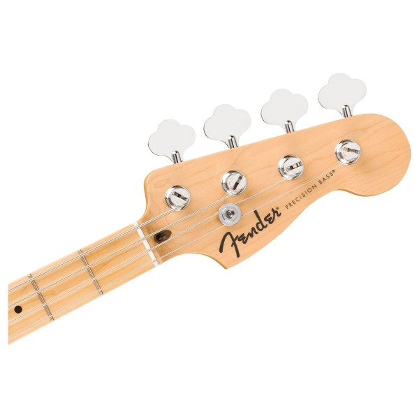 Fender Standard Precision Bass MN, Black Pickguard, Black - headstock