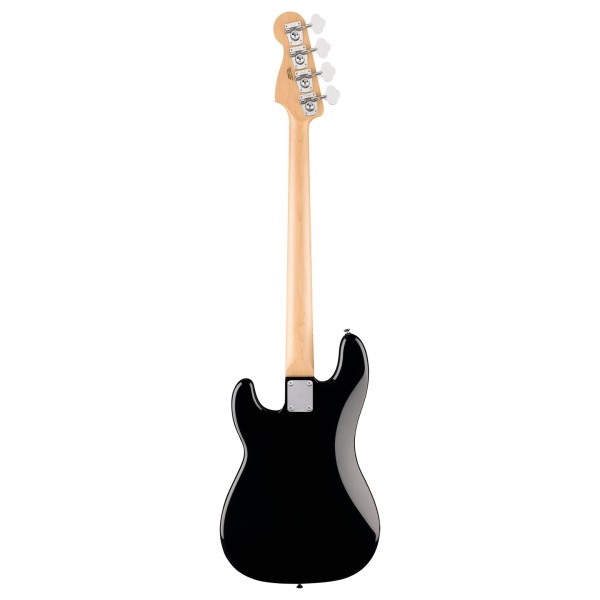 Fender Standard Precision Bass MN, Black Pickguard, Black - back