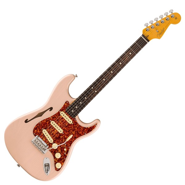 Fender Limited Edition American Professional II Stratocaster Thinline, Shell Pink - front