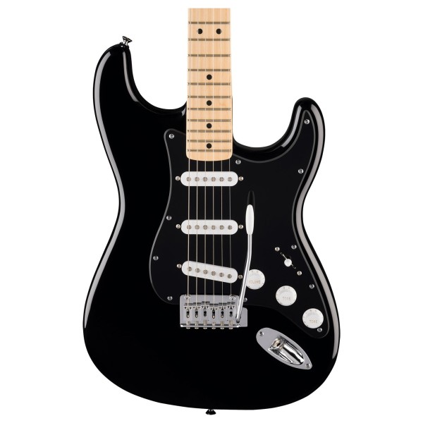 Fender Standard Stratocaster MN, Black Pickguard, Black - body