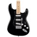 Fender Standard Stratocaster MN, Black Pickguard, Black - body