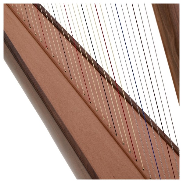 Deluxe 38 String Pillar Harp by Gear4music, Walnut